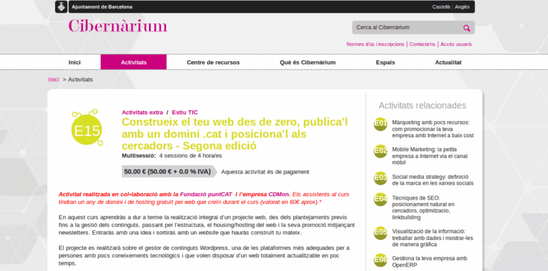 Vols fer un web i aprendre a gestionar-lo? Nou curs presencial