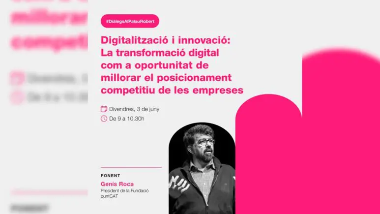 Diàlegs al Palau, amb el president de la Fundació .cat, Genís Roca