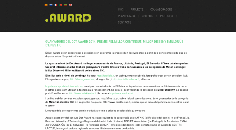 El concurso internacional Dot Award reconoce dos webs diseñadas por estudiantes catalanes