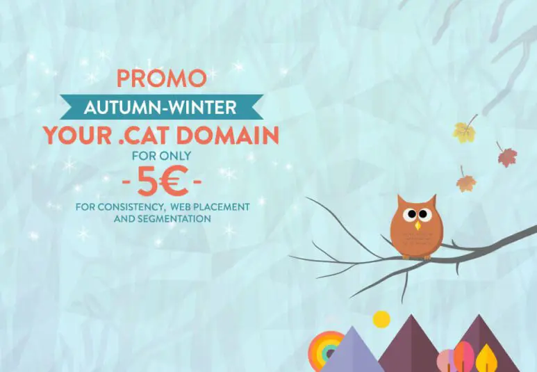 Autumn and winter promotion: register a new .cat domain only for 5 euros