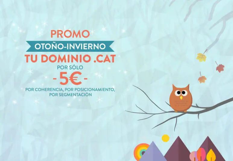 Promoción otoño-invierno: dominios .cat por sólo 5 euros