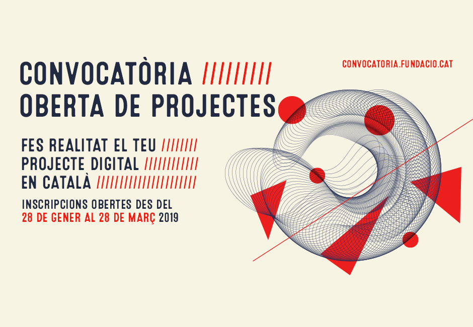 Abierto el periodo de inscripción de la convocatoria abierta de proyectos de la Fundació .cat