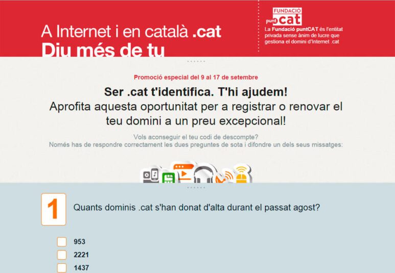 El .cat baja de precio por la Diada de Catalunya