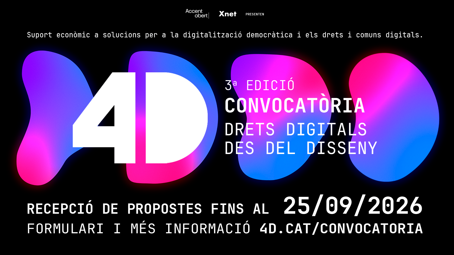 3a Convocatòria 4D: Drets Digitals des del Disseny